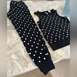 Kate spade size small pajamas. Black and white polka dot